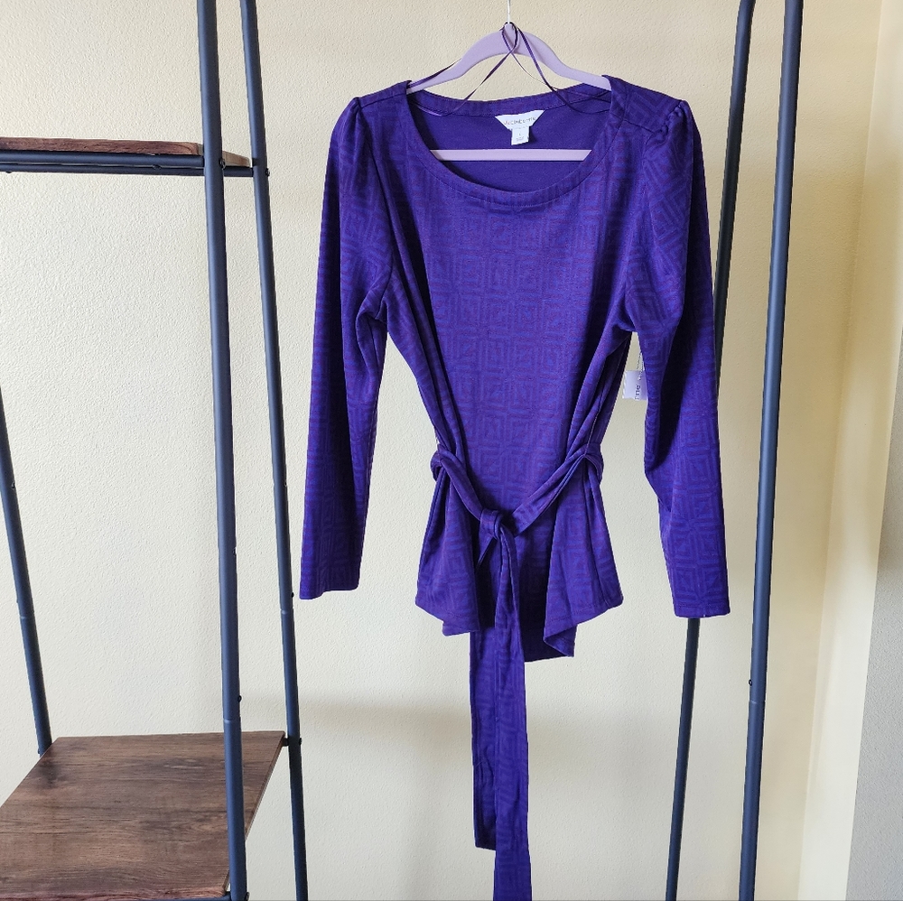NWT Liz Claiborne purple shirt